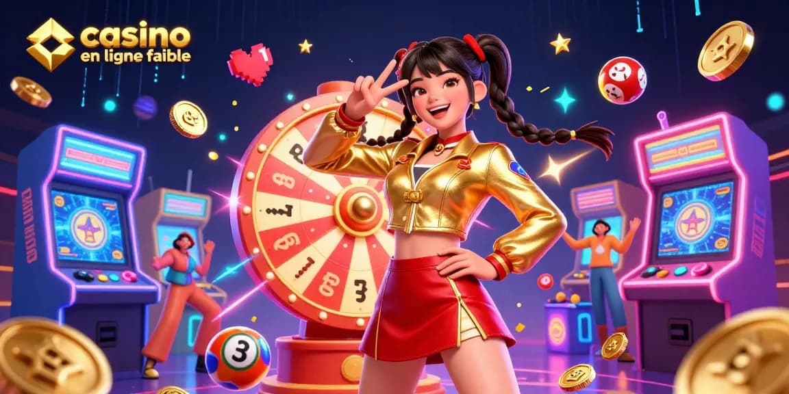 Engager avec casino en ligne fiable à travers une illustration 3D vibrante mettant en avant une atmosphère festive.