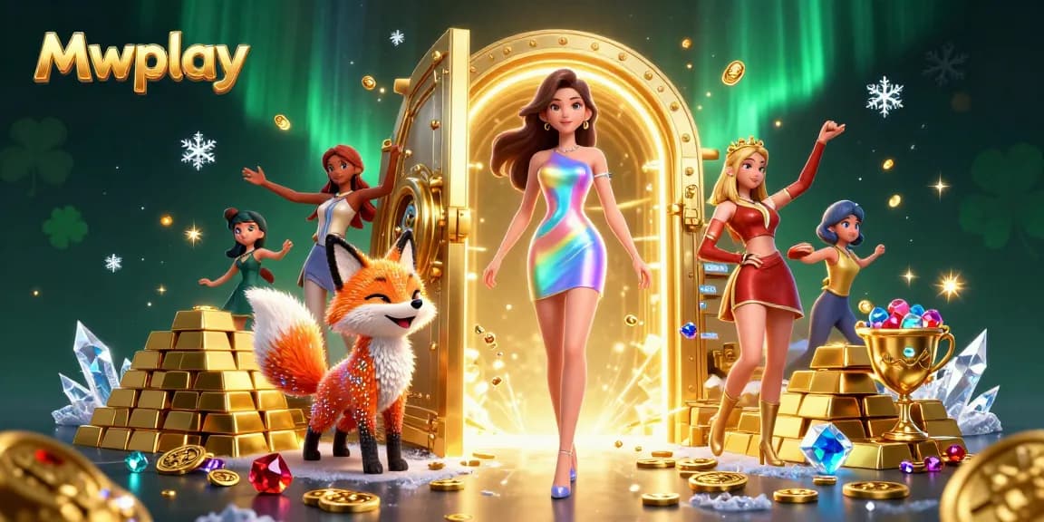 Experience thrilling gameplay with Mwplay in a vibrant, ultra-detailed casino fantasy scene.