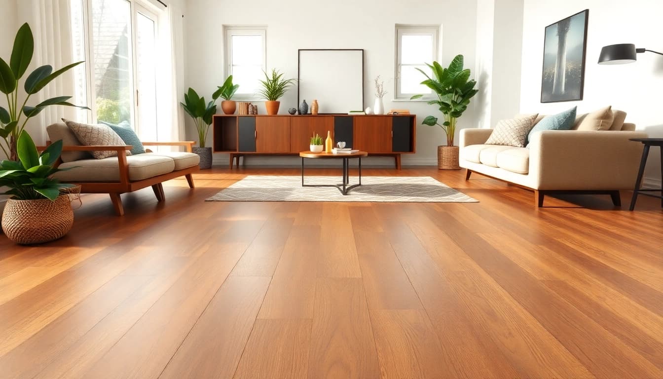 Showcasing lvp waterproof flooring in a modern living space with natural light and elegant decor.