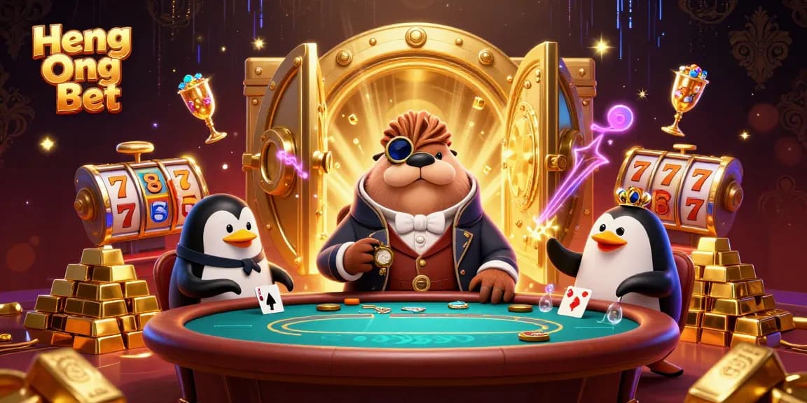 Engage with the exciting world of Heng Ong Bet at an underwater poker game featuring unique characters.