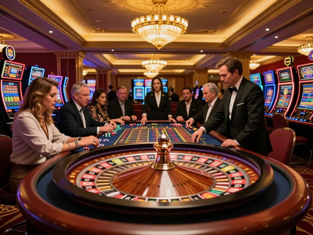 Players enjoy roulette excitement at 79KING casino with vibrant betting activity and engaging atmosphere
