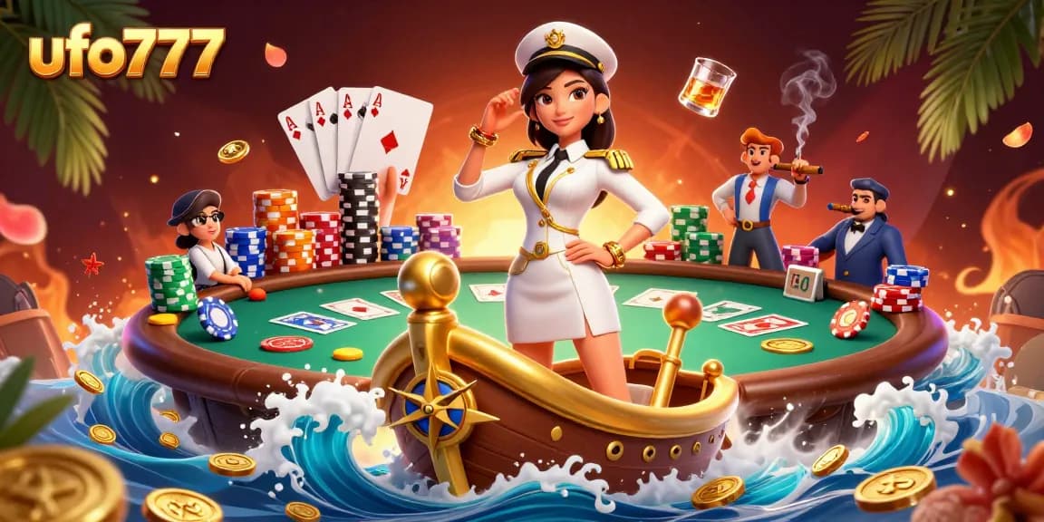 Experience thrilling gameplay with ufo777 in a vibrant casino scene rich in poker elements.