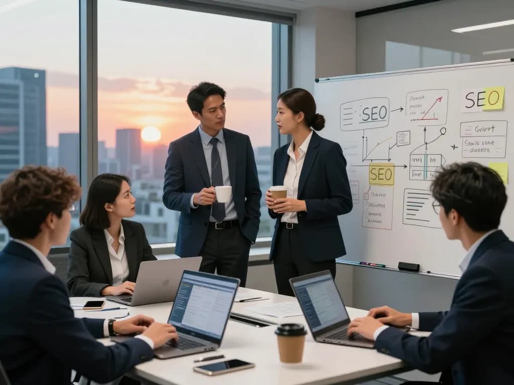 Dynamic collaboration using group buy seo tools in a modern office setting