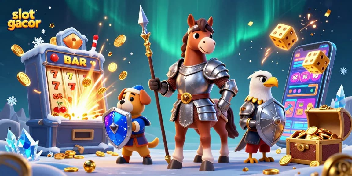 Menangkan permainan di slot gacor dengan banyak simbol jackpot terbang di sekitar.