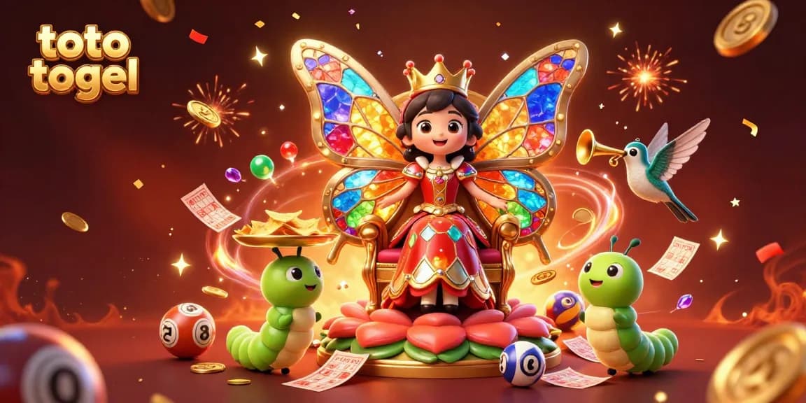 Experience the thrill of toto togel with exciting lottery elements and vibrant celebrations in this enchanting illustration.