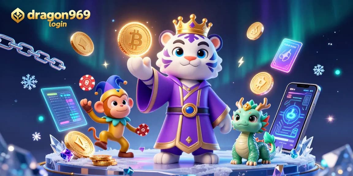 Win big with dragon969 login at vibrant online casino featuring playful characters and crypto elements.