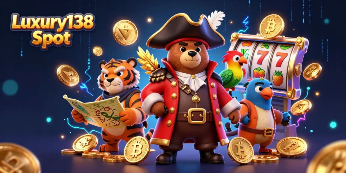 Experience thrilling wins with Luxury138 Slot, featuring vibrant reels and crypto elements.