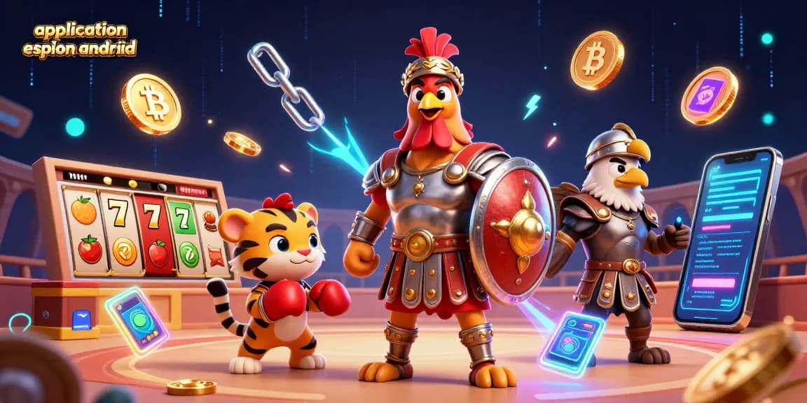 Application espion android pour gagner au casino avec un rooster gladiateur et des symboles de jackpot