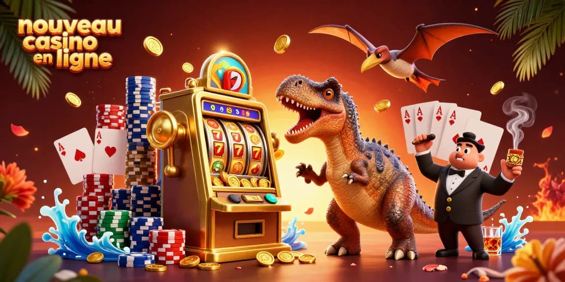 Jackpot à un nouveau casino en ligne : un pachycephalosaurus défiant une machine à sous dorée.