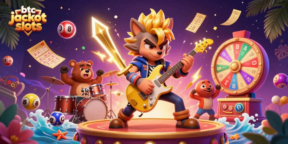 Experience the excitement of btc jackpot slots with vibrant characters and dynamic game elements.