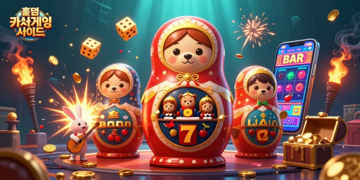 홀덤 캐쉬게임 사이트에서 다양한 게임 요소들을 즐기는 3D 그림