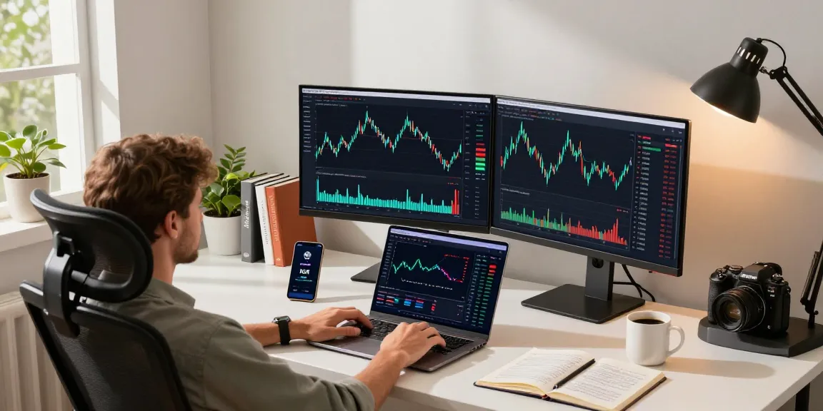 Stellar lumens price prediction analysis in a professional cryptocurrency workspace.