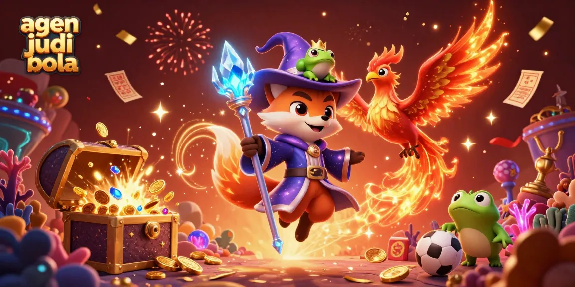 Experience top-tier agen judi bola excitement with a mystical wizard fox and phoenix amidst dynamic betting elements.