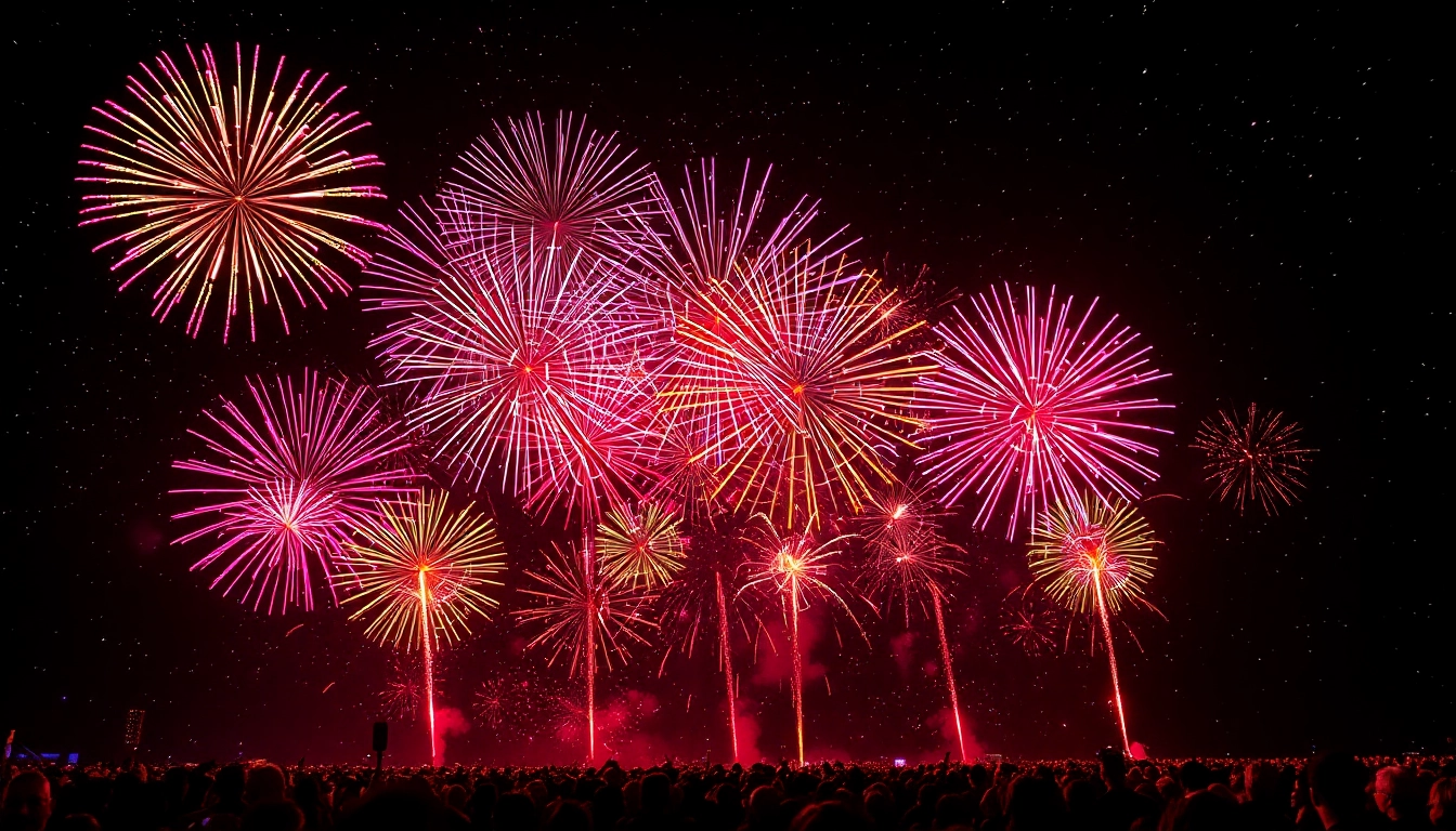 Witness dazzling fireworks uk lighting up the night sky, captivating onlookers below.