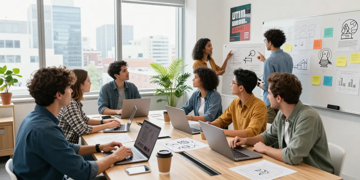 Entrepreneurs at https://www.startsomethingpc.com collaborating in a modern workspace.