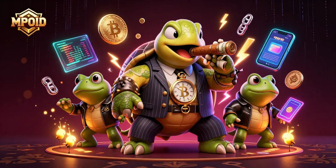 Experience dynamic gaming with MPOID as a snapping turtle and bullfrog enforcers navigate the casino world.
