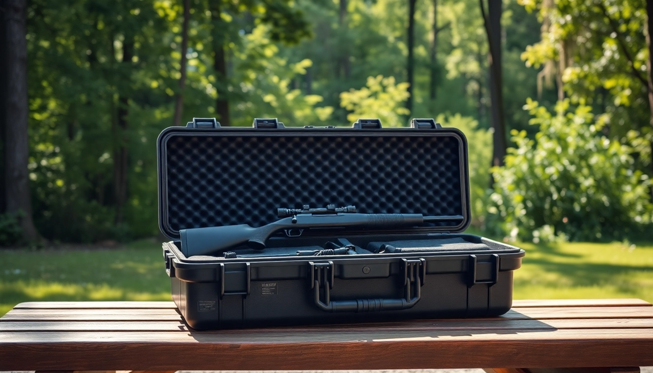Check out this pelican gun case for sale, featuring a rugged design and spacious interior for secure rifle storage.