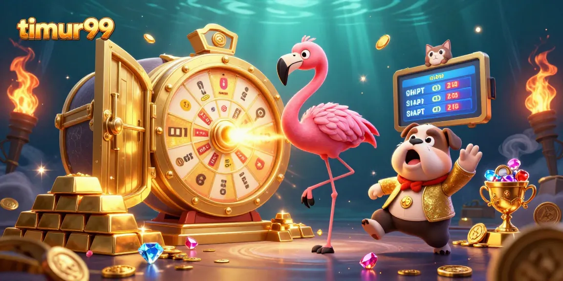 Engage with timur99's dynamic gaming experience featuring exciting characters and treasures in a lively scene.