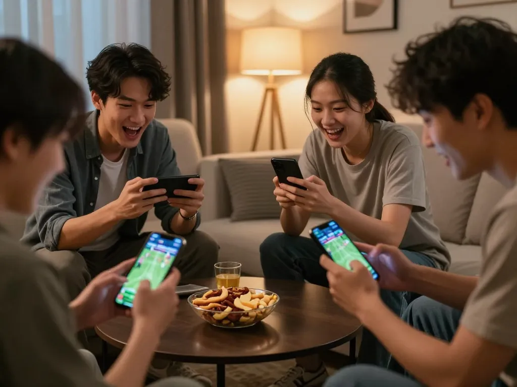 Engaging mobile sports betting experience with 8xbet showcased during live match excitement.