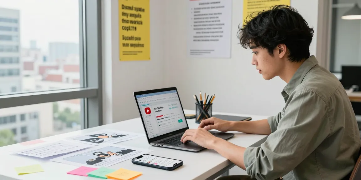 Digital marketing workspace showing the best site to buy YouTube views with analytics, social media tools, and creative setup.