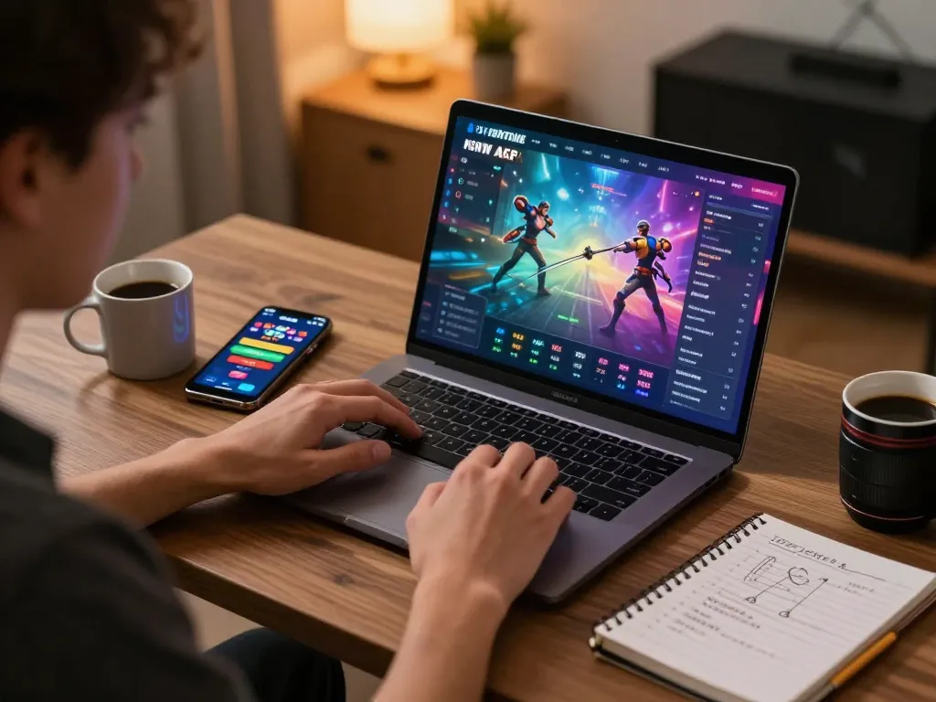 Engaging with NSFW games apk on a laptop for immersive adult gaming experience.