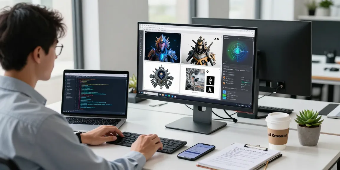 Free AI detector tool in a modern workspace with detailed image analysis.