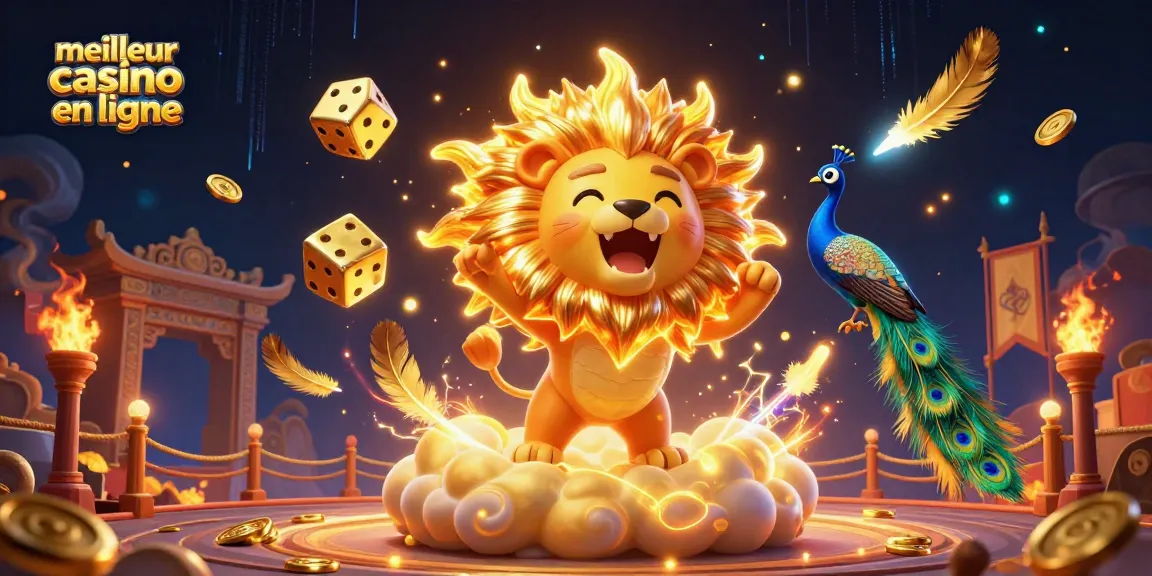 Gagnez au meilleur casino en ligne avec des jeux captivants et un lion triomphant.