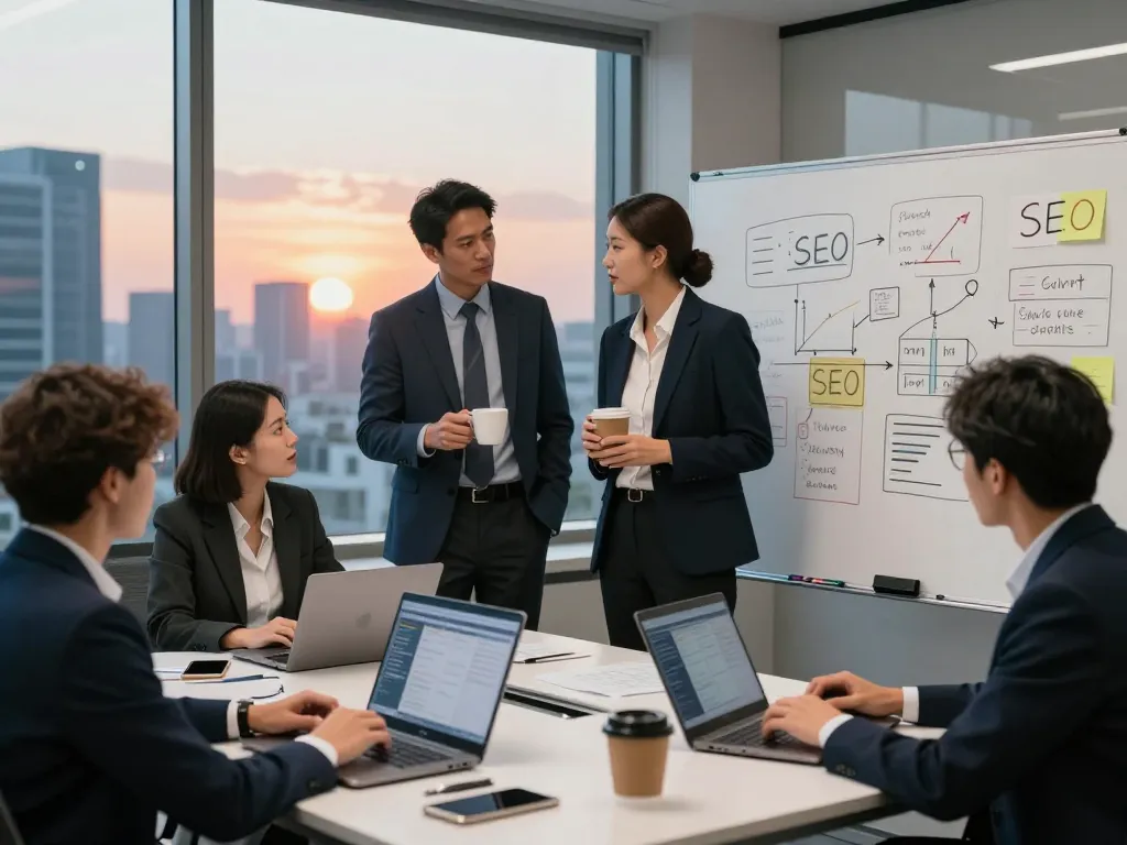Dynamic collaboration using group buy seo tools in a modern office setting