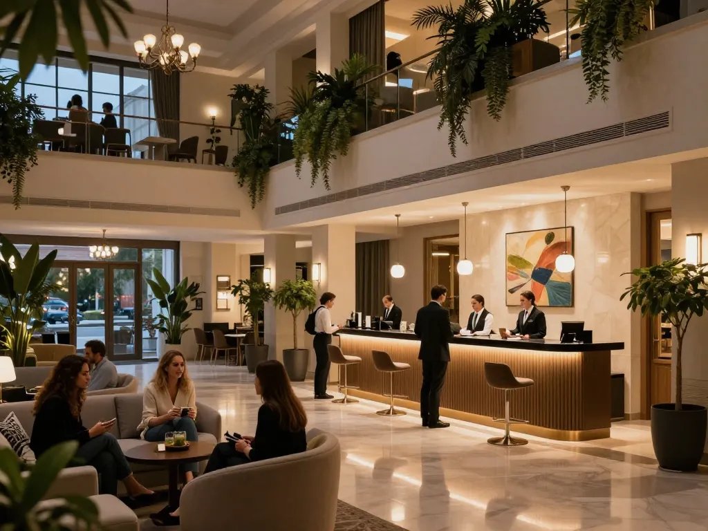 Experience premium hospitality at mdg188 in Eurostars Matera La Suite hotel, showcasing the elegant lobby.