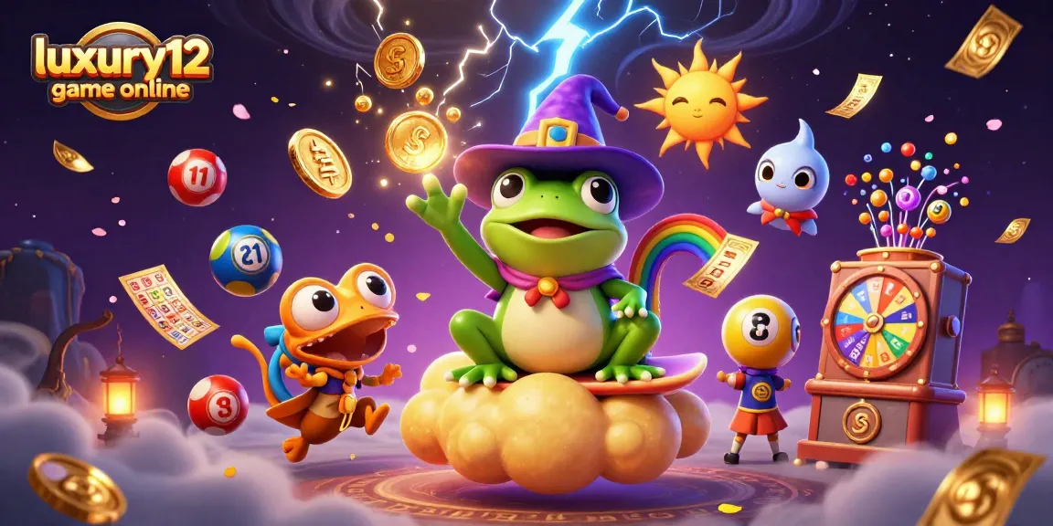 Play luxury12 game online with excitement as vibrant characters and gambling elements surround you.