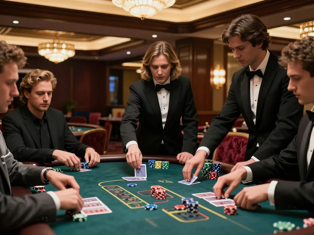 Experience the thrill of blackjack betting at Fabet as players strategize during a game.