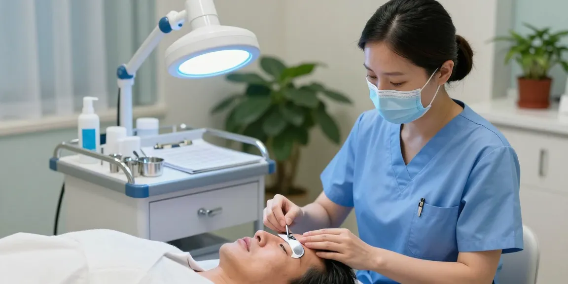 Applying 銀離子藻膠敷料 in a sterile healthcare environment by a professional nurse.
