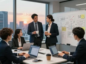 Dynamic collaboration using group buy seo tools in a modern office setting