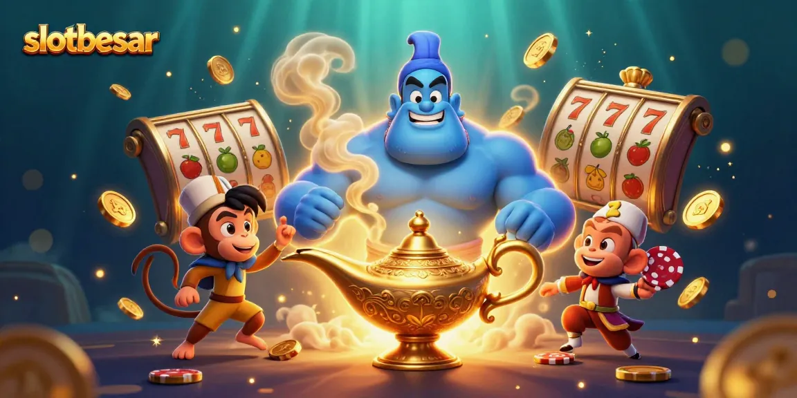Experience thrilling wins at slotbesar with colorful slots and a magical genie!