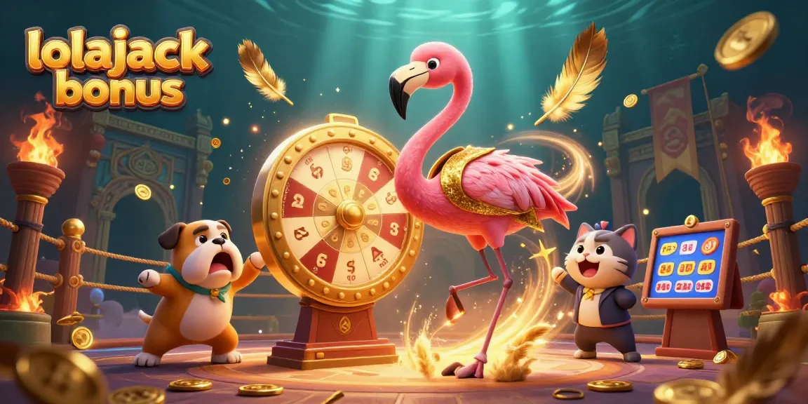 Experience the excitement of the lolajack bonus with lively characters and vibrant casino elements.