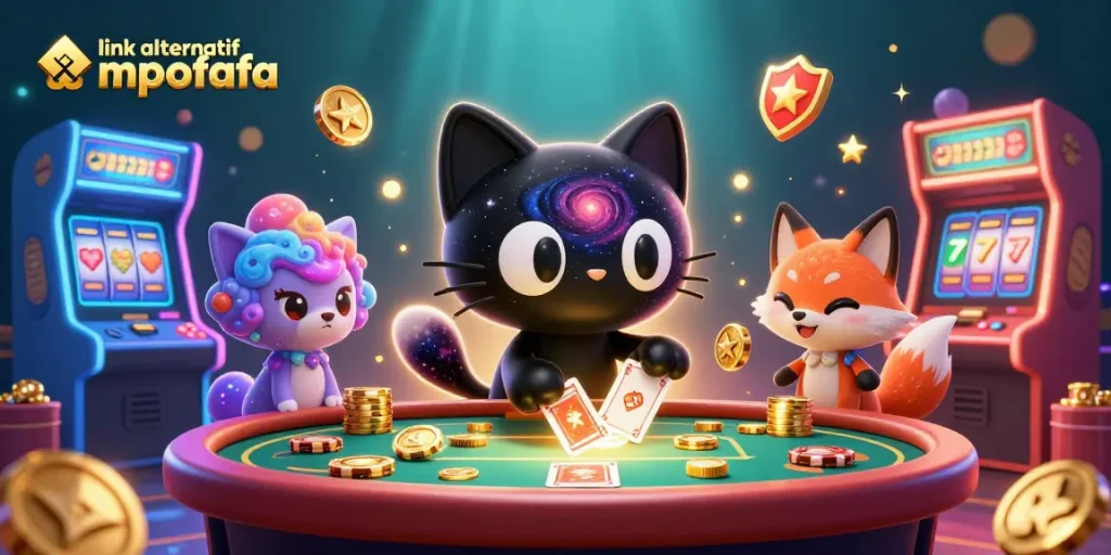 Experience the magic of link alternatif mpofafa with a cosmic casino adventure featuring vibrant gaming elements.
