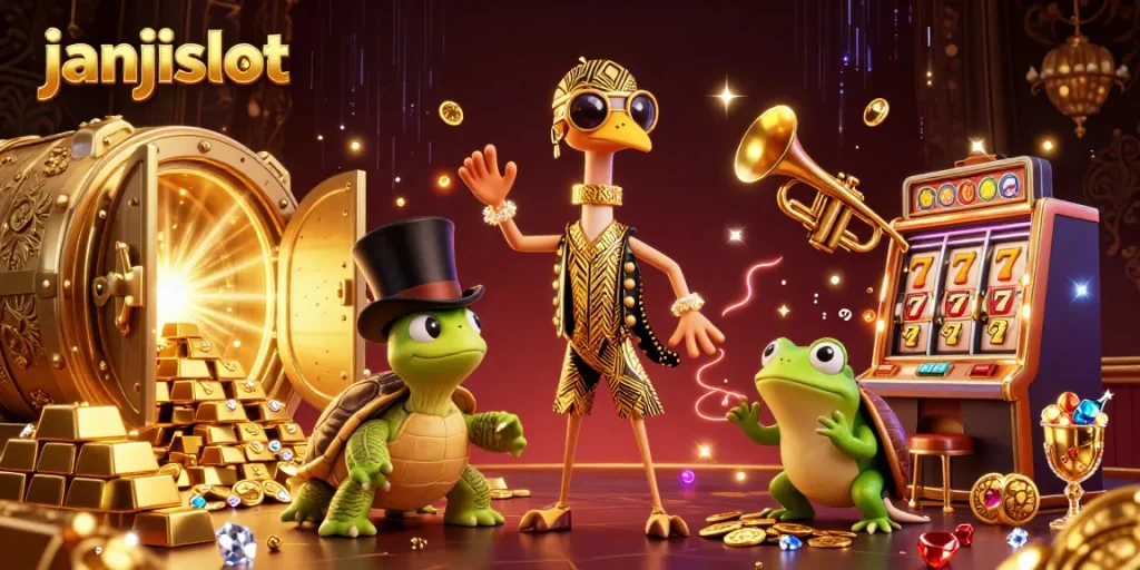 Experience thrilling jackpots at janjislot with vibrant casino characters and sparkling bonuses!